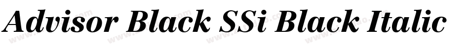 Advisor Black SSi Black Italic字体转换